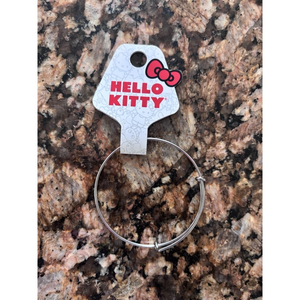 Sanrio Hello Kitty Expandable Wire Bangle Bracelet Blank DIY Craft Jewelry NWT